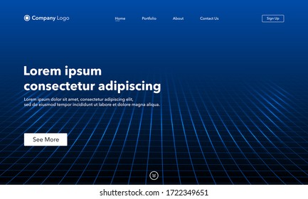 Landing Page. Asbtract background website. Template for websites, or apps. Modern design. Abstract vector style