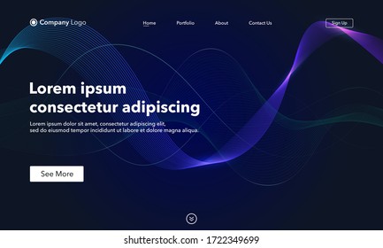 Landing Page  Asbtract background website  Template for websites  apps  Modern design  Abstract vector style