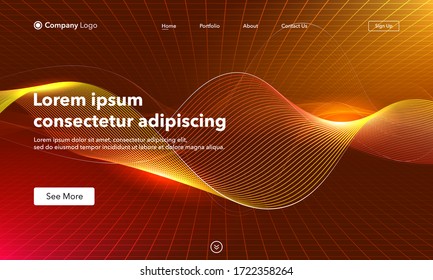 Landing Page. Asbtract background website. Template for websites, or apps. Modern design. Abstract vector style