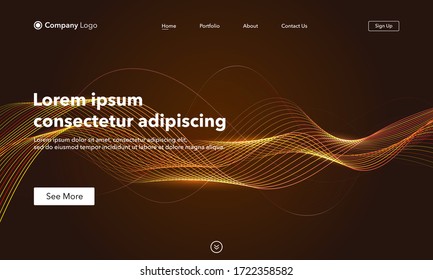 Landing Page. Asbtract background website. Template for websites, or apps. Modern design. Abstract vector style