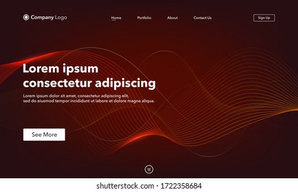 Landing Page. Asbtract background website. Template for websites, or apps. Modern design. Abstract vector style