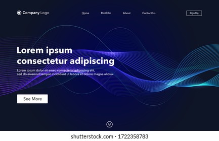 Landing Page  Asbtract background website  Template for websites  apps  Modern design  Abstract vector style