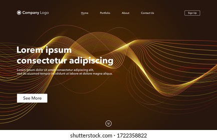 Landing Page. Asbtract background website. Template for websites, or apps. Modern design. Abstract vector style