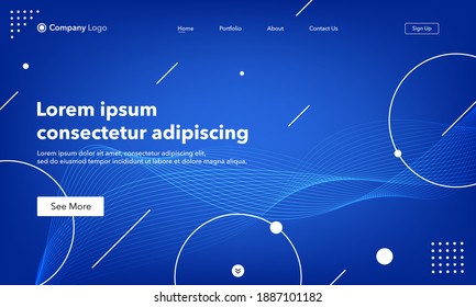 Landing Page. Asbtract background website. Template for websites, or apps. Modern design. Abstract vector style