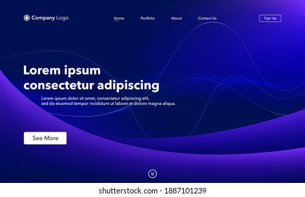 Landing Page. Asbtract background website. Template for websites, or apps. Modern design. Abstract vector style