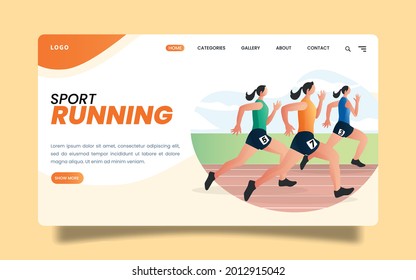 Landing Page - an athlete is running a sprint, sports competition