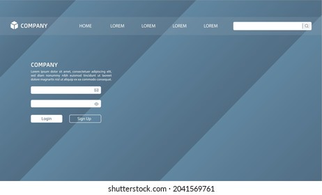 Landing page background. Color theme blue. EPS 10