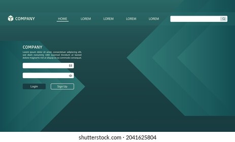 Landing page background. Color theme blue. EPS 10