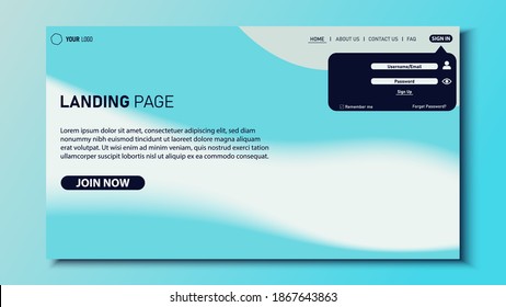 Landing page background illustration. Website UI design. Homepage background. Minimalist design. Eps10 vector
