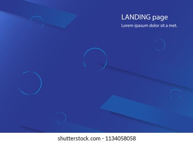Landing page background. Modern landing page background for web site, wallpaper, poster, placard and ad. Useful for backdrop, cover,banner and print materials. Creative art concept,vector illustration