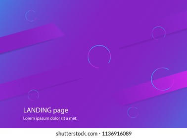 Landing page background. Modern landing page background for web site, wallpaper, poster, placard and ad. Useful for backdrop, cover,banner and print materials. Creative art concept,vector illustration