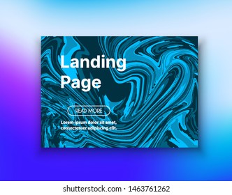 Landing page background style liquid. Web backdrop template for design and vector illustration.