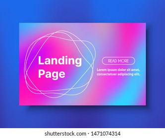 Landing page background style liquid. Web backdrop template for design and vector illustration.