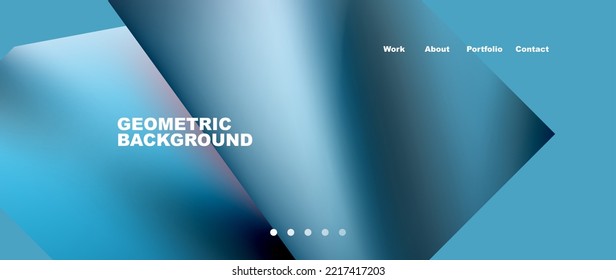 Landing page background template. Abstract geometric shapes composition. Vector illustration for wallpaper, banner, background