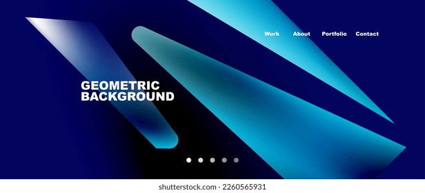 Landing page background template. Abstract geometric shapes composition. Vector illustration for wallpaper, banner, background