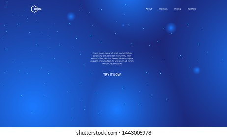 Landing page background template with light ornaments. Eps10.
