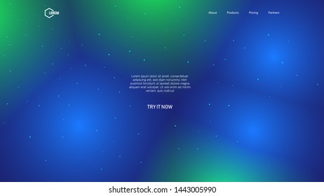 Landing page background template with light ornaments. Eps10.
