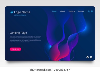 Landing page background vector design in eps 10