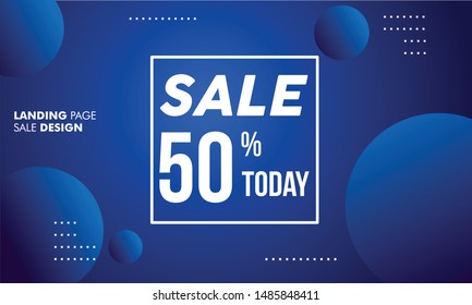 Landing page banner , discount sale banner website , for advertising. 