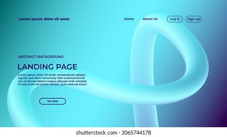 landing page blue wave background. abstract modern website background. geometry shape for banner, sales promotion and business presentation