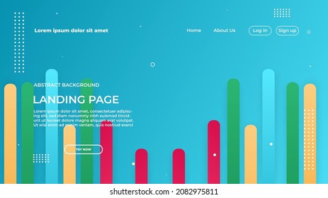 landing page blue wave background. abstract modern website background. geometry shape for banner, sales promotion and business presentation