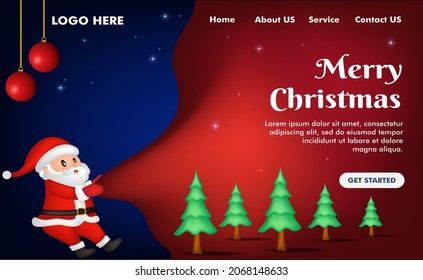 Landing page for christmas with santa clause