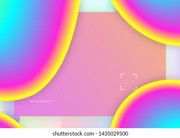Landing page. Circle screen, mobile design. Holographic 3d backdrop with modern trendy blend. Vivid gradient mesh. Landing page with liquid dynamic elements and fluid shapes.