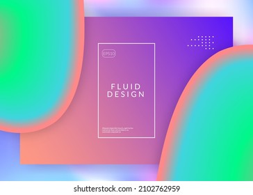 Landing page. Circle screen, website design. Vivid gradient mesh. Holographic 3d backdrop with modern trendy blend. Landing page with liquid dynamic elements and fluid shapes.