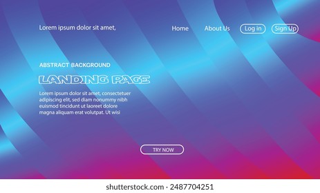 Landing Page Colorful Background Template Design