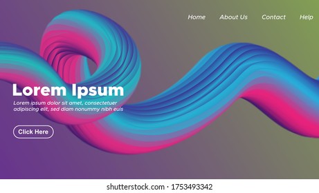 Landing Page colorful fluid background.