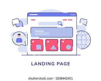 Concepto de página de inicio ui wireframe en pantalla computadora pantalla de computadora fondo aislado blanco con estilo plano