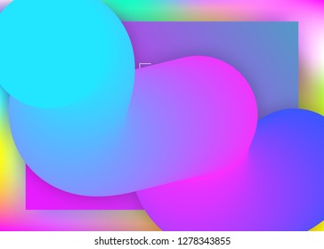 Landing page. Cosmic app, website layout. Holographic 3d backdrop with modern trendy blend. Vivid gradient mesh. Landing page with liquid dynamic elements and fluid shapes.