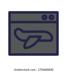 Landing page dark colored vector icon