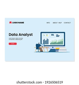 analista de datos de la página de aterrizaje, datos contables
