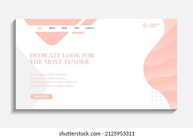 landing page design for business company concept website with abstract style