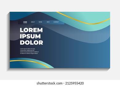 landing page design for business corporate concept website with elegant abstract style