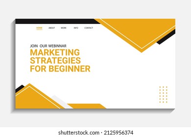 landing page design for business corporate concept website with elegant abstract style