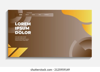 landing page design for business corporate creative website with elegant abstract style