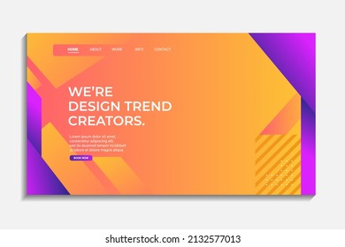landing page design with color grading for website business