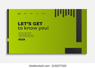 landing page design with color grading for website business