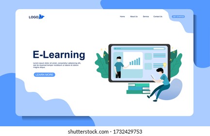 landing page design of e-learning, this is good for web design