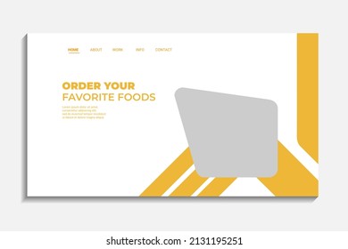 landing page design with elegant color gradations for fashion, food, marketing, service and other business websites