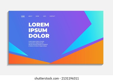 landing page design with elegant color gradations for fashion business websites, real estate, marketing, digital money and more