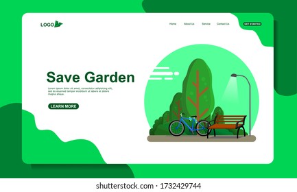 landing page design of save garden, this is good for web design