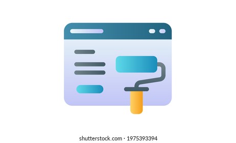 landing page design single isolated icon with smooth style