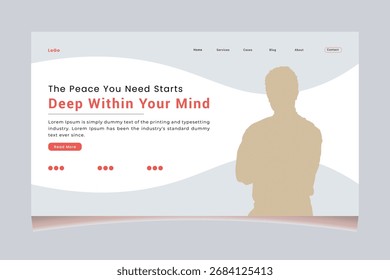 Landing page design template for your website