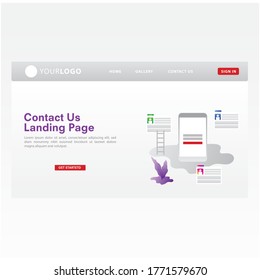 Landing page design vector illustration graphics. It is suitable for web design, user interface, e-comerce, etc.
