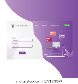 Landing page design vector illustration graphics. It is suitable for web design, user interface, e-comerce, etc.