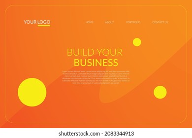 Landing page design. Vector Illustration. Modern UI design