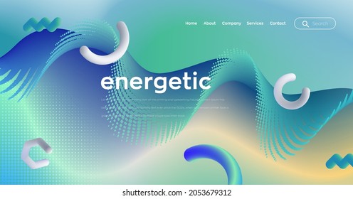 Landing page design. Web header, abstract colorful vector background for website, design element, business template.